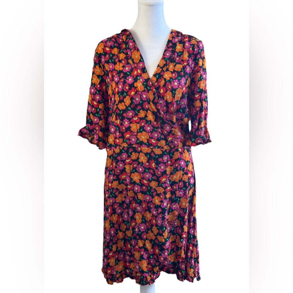 Zara Floral Wrap Dress NWT
